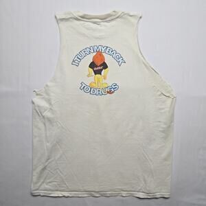 Vintage DARE Shirt Graphic I Turn My Back To Drugs White XL Tank Top Sleeveless